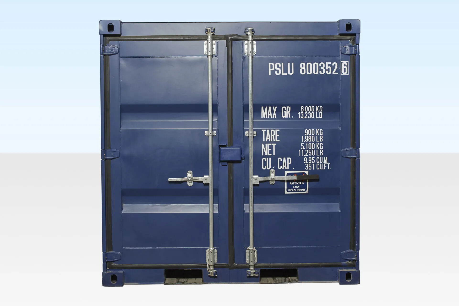 8Ft Shipping Container One Trip (Blue) - Image 2